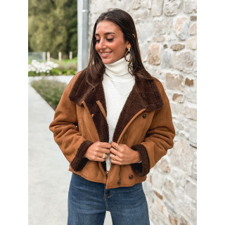 Veste en Suédine Jalya - Camel