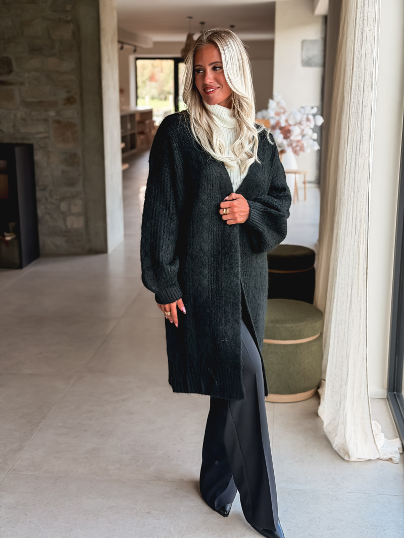 Gilet long Elinna - Noir