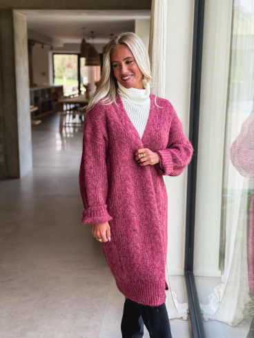 Gilet long Elinna - Violet