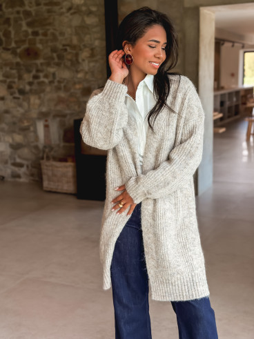 Gilet long Elinna - Taupe