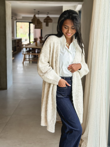 Gilet long Elinna - Beige