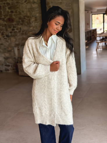 Gilet long Elinna - Beige