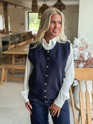 Gilet sans manches Marianne - Bleu marine