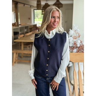 Gilet sans manches Marianne - Bleu marine