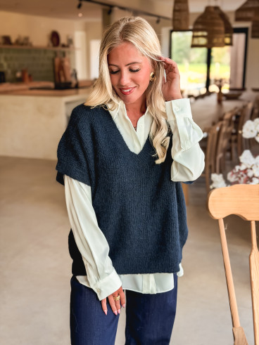 Pull Historia - Bleu marine