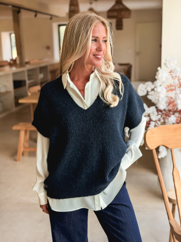 Pull Historia - Bleu marine