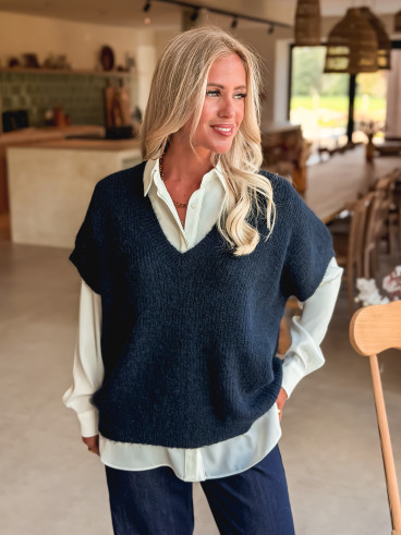 Pull Historia - Bleu marine
