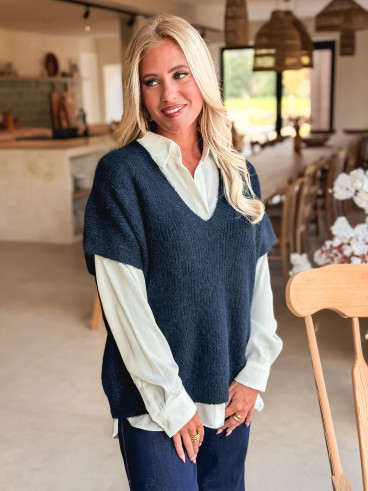 Pull Historia - Bleu marine
