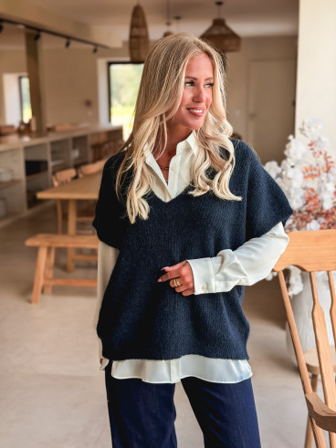 Pull Historia - Bleu marine