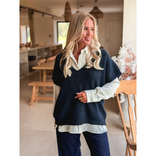 Pull Historia - Bleu marine