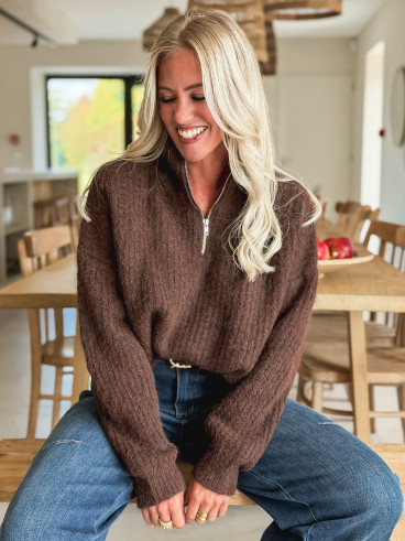 Pull Caleyna - Chocolat