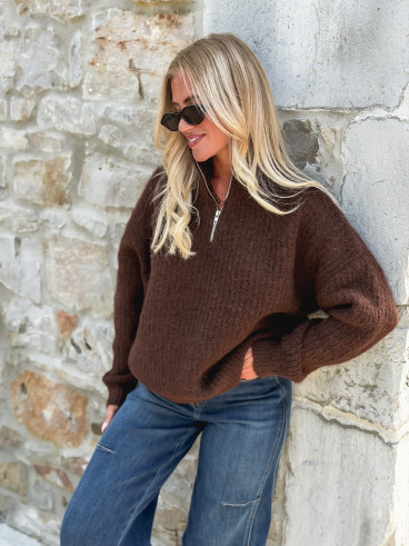 Pull Caleyna - Chocolat