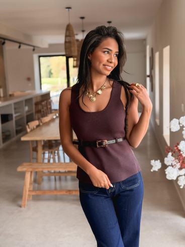 Blouse Grâce - Chocolat