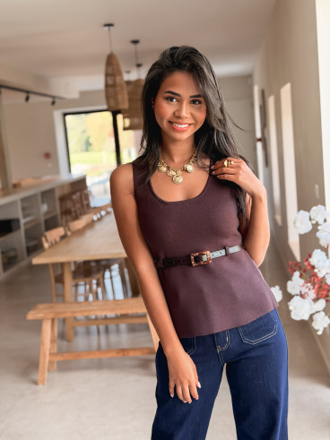 Blouse Grâce - Chocolat
