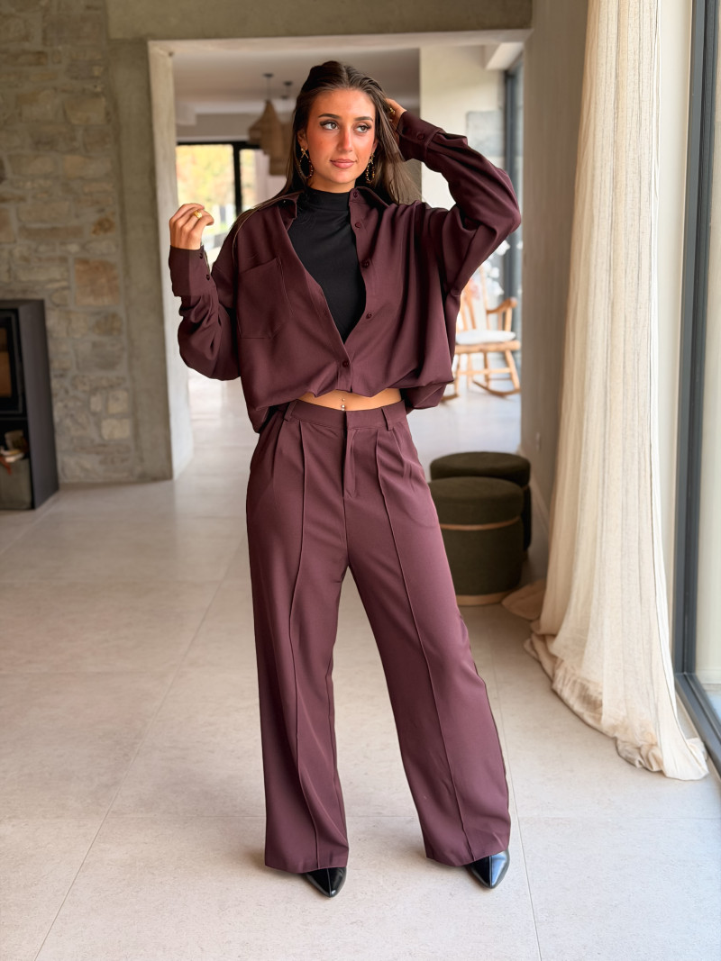 Pantalon Tania - Aubergine