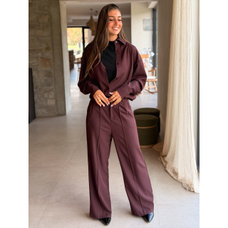 Pantalon Tania - Aubergine