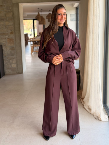 Pantalon Tania - Aubergine