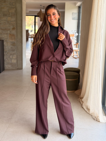 Pantalon Tania - Aubergine