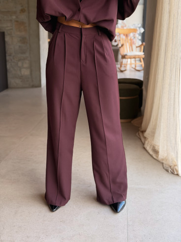 Pantalon Tania - Aubergine