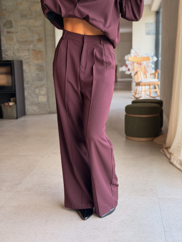 Pantalon Tania - Aubergine