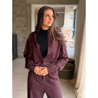 Chemise Aurélia - Aubergine/Noir