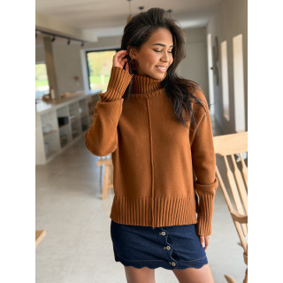 Pull col roulé Manollie - Camel