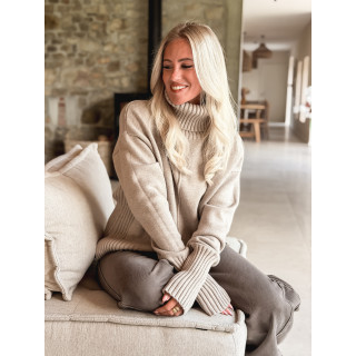 Pull col roulé Manollie - Beige