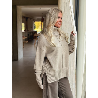 Pull col roulé Manollie - Beige