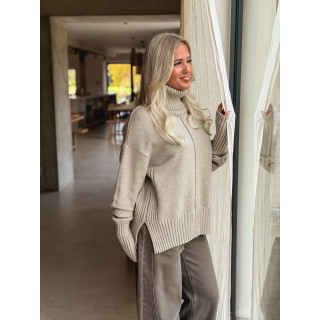 Pull col roulé Manollie - Beige