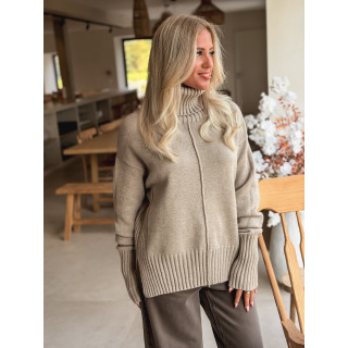 Pull col roulé Manollie - Beige