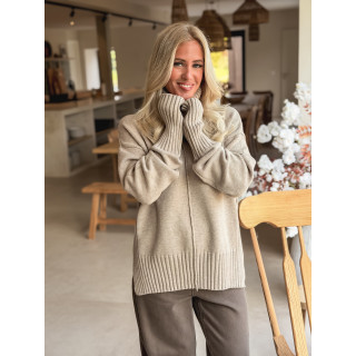 Pull col roulé Manollie - Beige