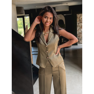 Gilet sans manches Avelina - Kaki