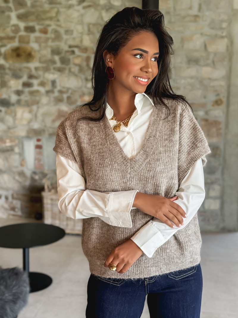 Pull Historia - Taupe