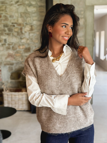 Pull Historia - Taupe