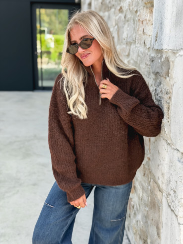 Pull Caleyna - Chocolat