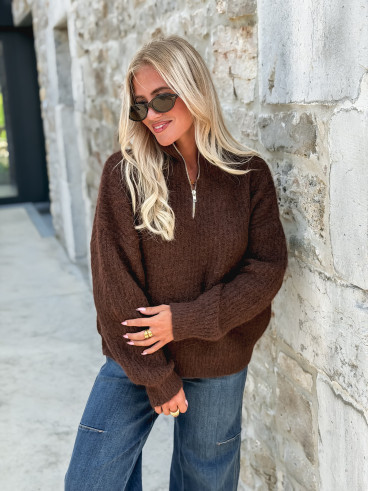 Pull Caleyna - Chocolat