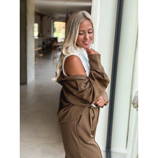 Chemise Aurélia - Chocolat/Blanc