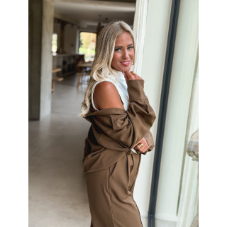 Chemise Aurélia - Chocolat/Blanc