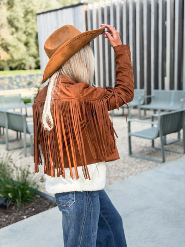 Veste en suédine Nymeria - Camel