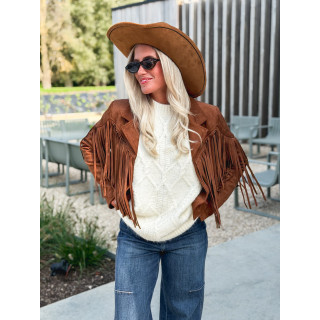 Veste en suédine Nymeria - Camel
