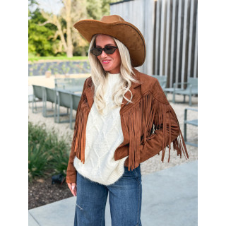 Veste en suédine Nymeria - Camel
