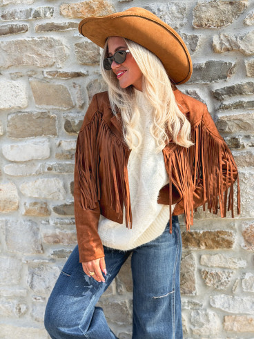 Veste en suédine Nymeria - Camel