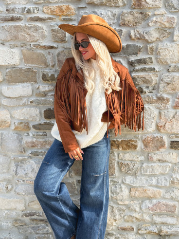 Veste en suédine Nymeria - Camel