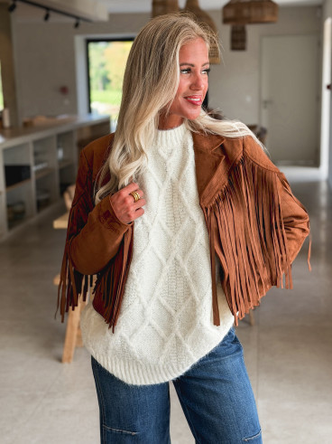 Veste en suédine Nymeria - Camel