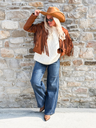 Veste en suédine Nymeria - Camel
