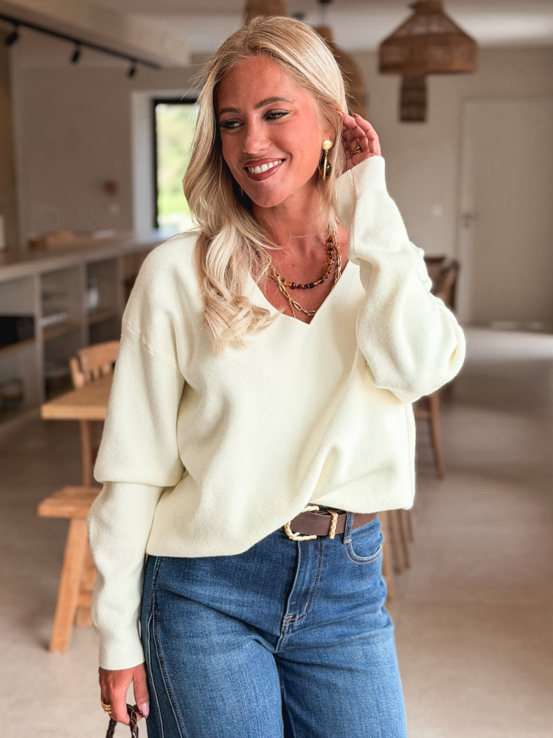 Pull Anolla - Ecru