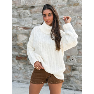 Robe courte Thiora - Ecru