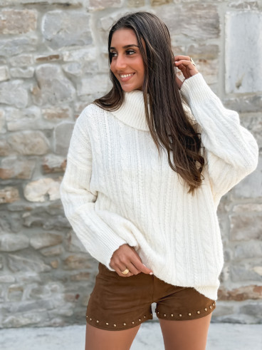 Robe courte Thiora - Ecru