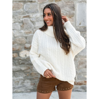 Robe courte Thiora - Ecru