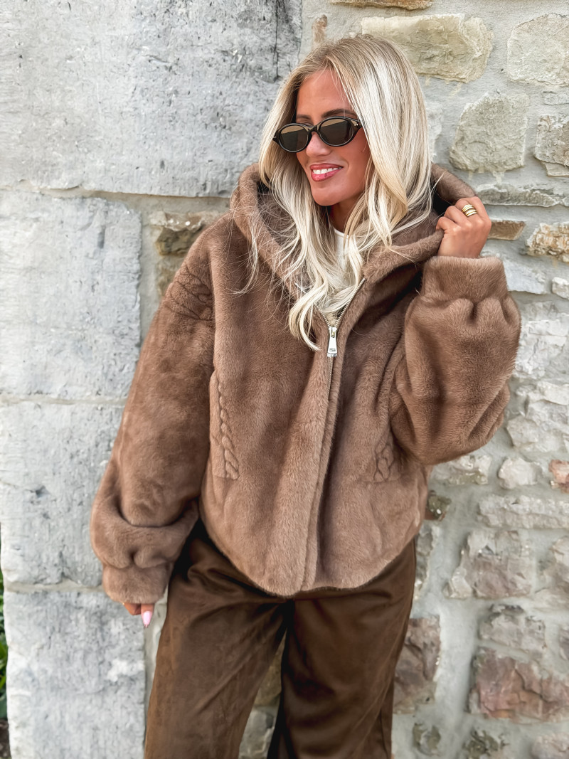 Veste Suède - Camel